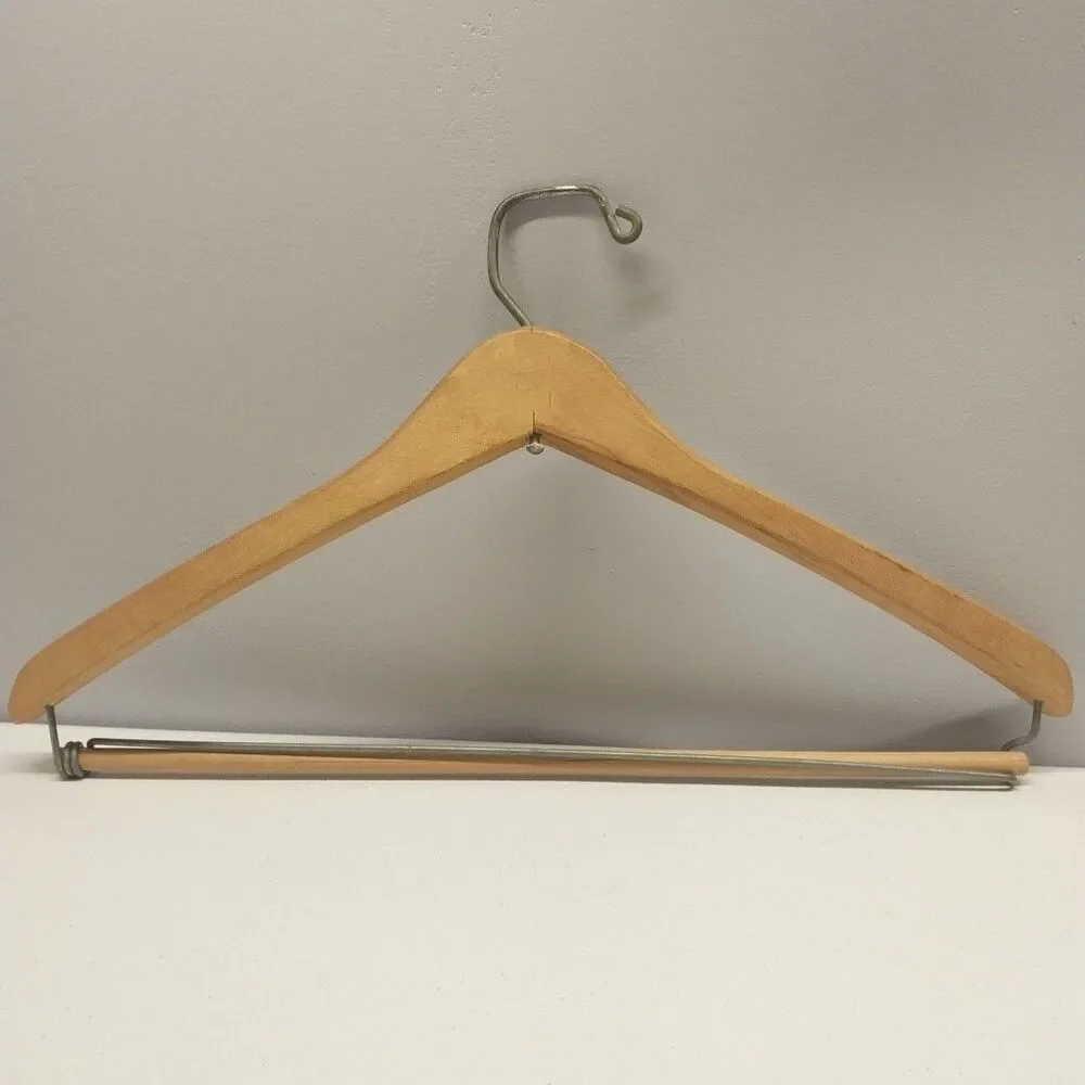Vintage Global Fashions Wood Clothes Hanger Store Display Advertising 17 Inch